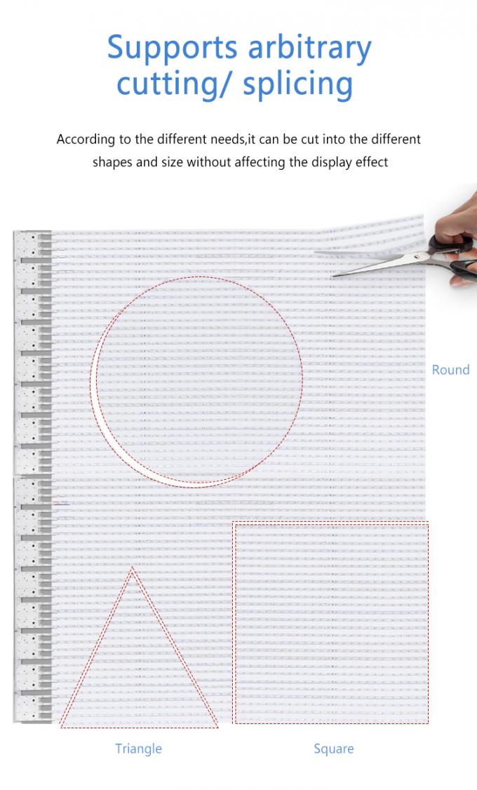 P20 P30 P40 LED Film Screen Giant Glass Curtain Wall Display 2