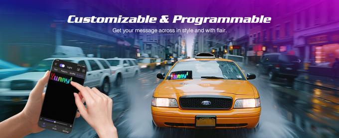 Tanda Led yang dapat diprogram, 15'x4' Animasi pra-dibuat & Teks yang dapat disesuaikan Tanda Mobil Led, Bluetooth APP Control Scrolling Tanda LED, Custom,Graffiti Panel Matriks Led Fleksibel untuk Car Store Hotel Holiday 1