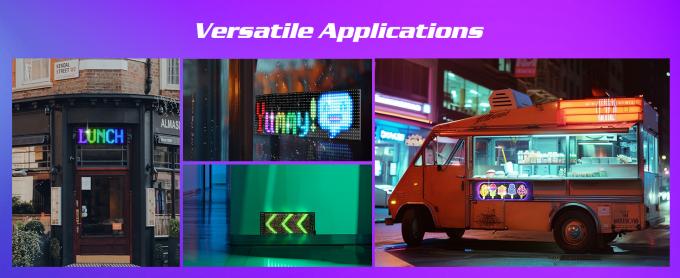 Tanda Led yang dapat diprogram, 15'x4' Animasi pra-dibuat & Teks yang dapat disesuaikan Tanda Mobil Led, Bluetooth APP Control Scrolling Tanda LED, Custom,Graffiti Panel Matriks Led Fleksibel untuk Car Store Hotel Holiday 2