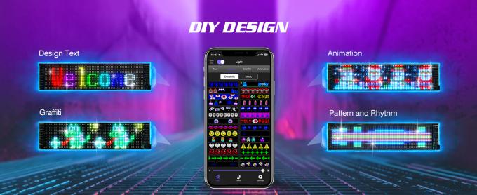 Tanda Led yang dapat diprogram, 15'x4' Animasi pra-dibuat & Teks yang dapat disesuaikan Tanda Mobil Led, Bluetooth APP Control Scrolling Tanda LED, Custom,Graffiti Panel Matriks Led Fleksibel untuk Car Store Hotel Holiday 3