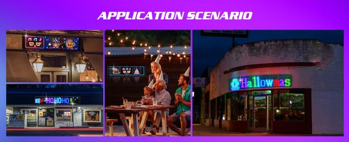 Tanda Led yang dapat diprogram, 15'x4' Animasi pra-dibuat & Teks yang dapat disesuaikan Tanda Mobil Led, Bluetooth APP Control Scrolling Tanda LED, Custom,Graffiti Panel Matriks Led Fleksibel untuk Car Store Hotel Holiday 5