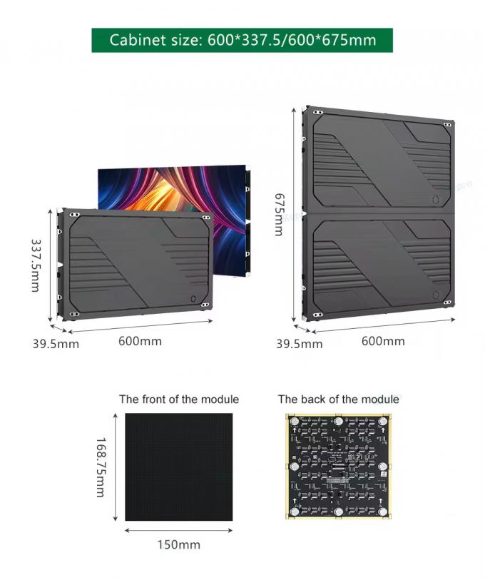 Die-casting Indoor Aluminium Panel LED Video Wall Fine Pitch untuk Aplikasi Indoor dan Outdoor 2