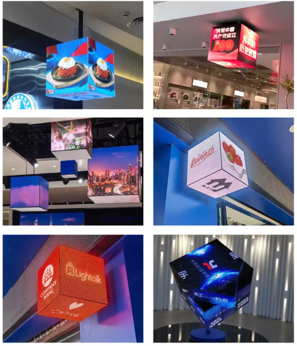P2.5 P3 P3.91 P4.81 LED Cube Logo Display Creative LED Display Screen untuk iklan dalam dan luar ruangan 8