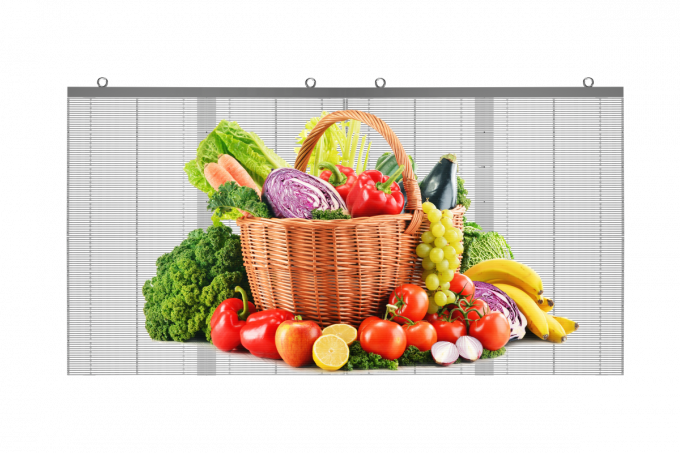 Layar layar LED transparan dalam ruangan P3.91panel tampilan video led dinding kaca led mesh 3