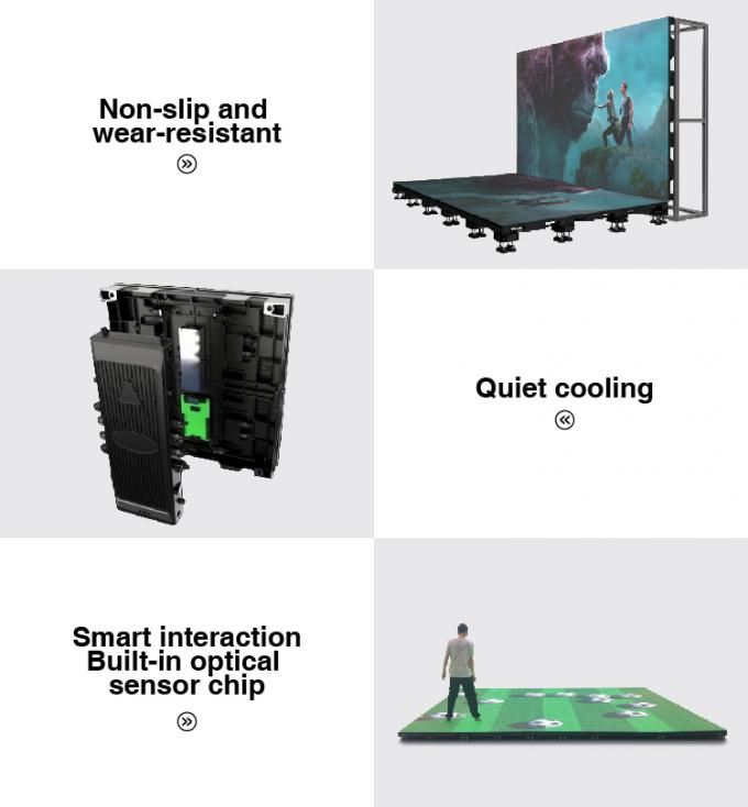 Layar LED lantai desain tahan air IP65, layar LED lantai beban berat berdiri, layar LED lantai dansa dalam dan luar ruangan 7