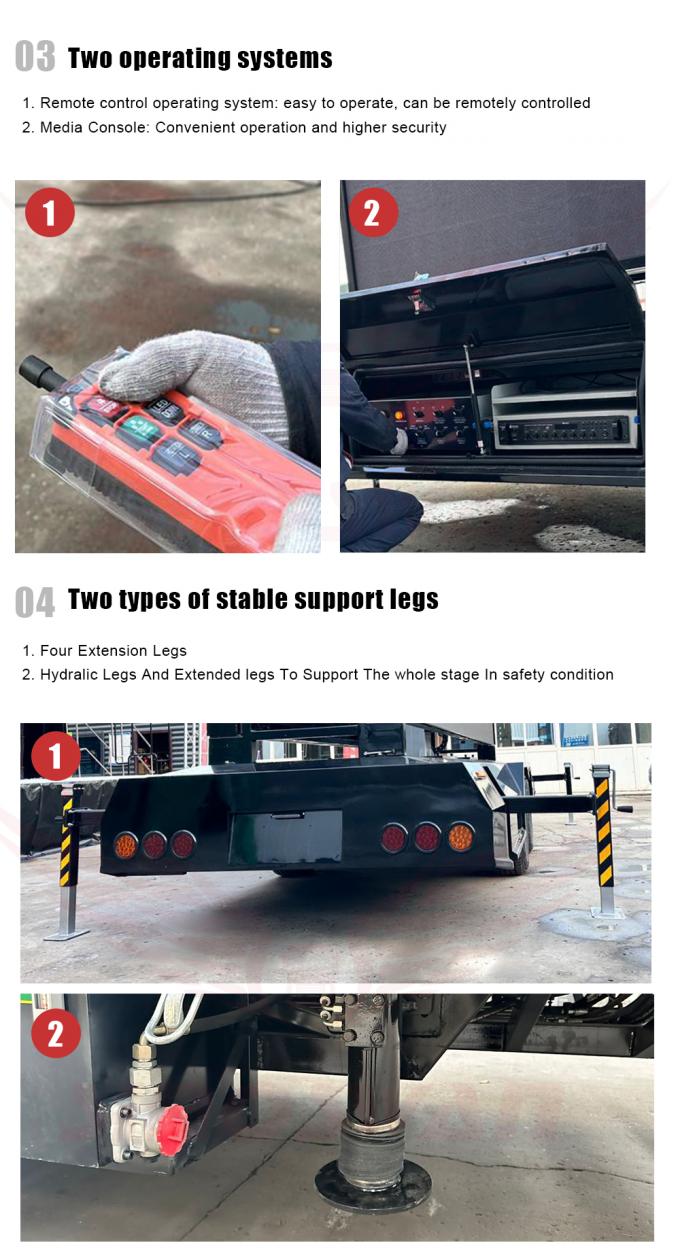 Outdoor P4 LED Sign Screen Trailer Panel Surya Trailer Iklan HD LED Display 4