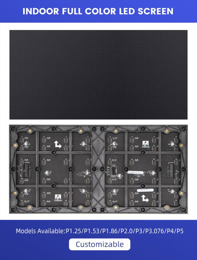 8K 4K HD P1.2 P1.5 P1.8 P2 P2.5 P3 Full Color Ultrathin Fixed Indoor LED Video Wall Panel Screen Display 1