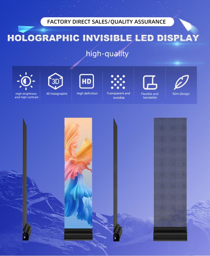Transparan P3.91 Holographic Led Screen Full Color Led Display Screen Holographic Invisible Invisible Led Screen 0