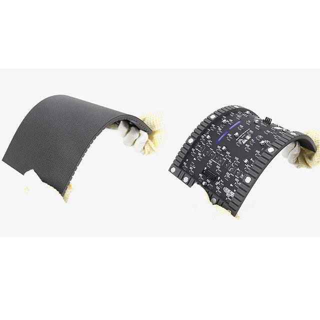 Layar TV LED Lunak yang Dapat Disesuaikan Tampilan P3 Panel LED Fleksibel Dalam Ruangan Harga Layar Seksi 0