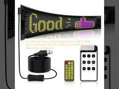 Car LED Sign Display 16*64 Programmable USB 5V RGB Pattern Animation Text DIY Scrolling Panel Remote Control Iklan Layar LED